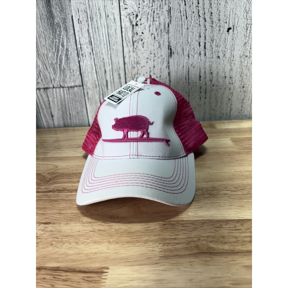 Southern Hooker Trucker Hat North Carolina Pig Surfboard Embroidered Pink OSFM